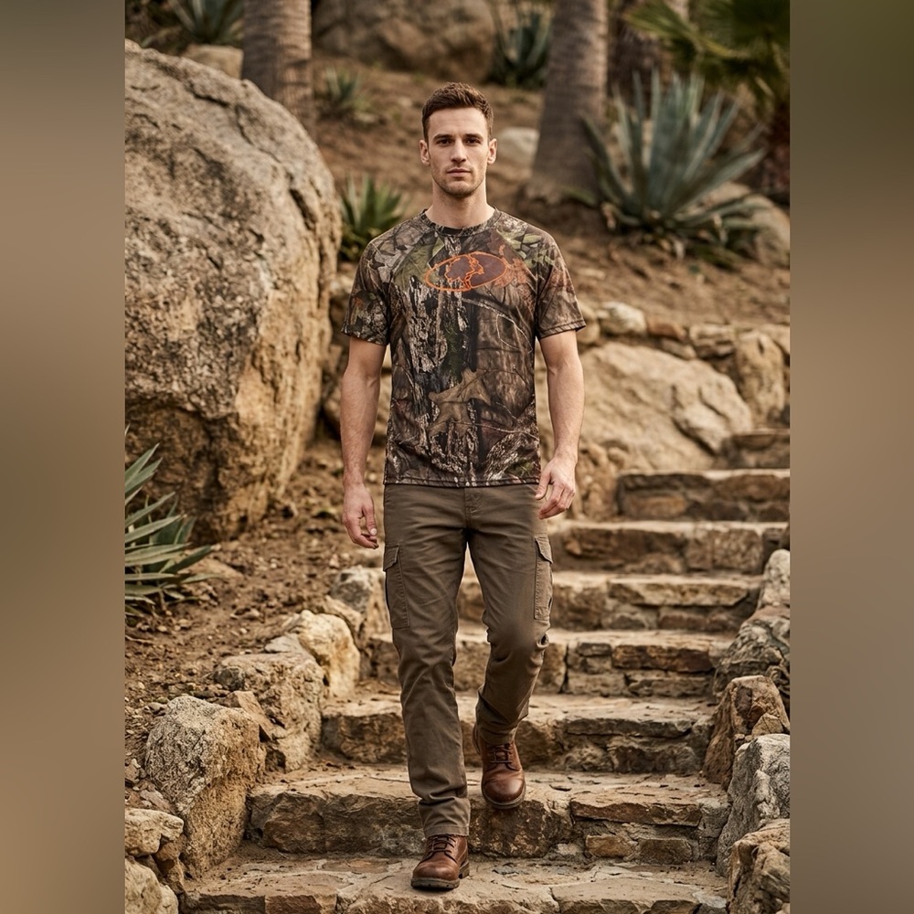 Mossy Oak Camouflage Hunting T-Shirt Mens Size Large